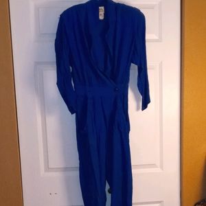 Vintage Royal Blue Jumpsuit